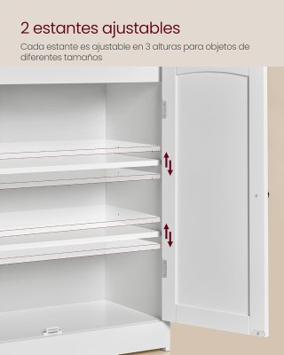 VASAGLE Ντουλάπι Μπάνιου 60x30x110cm με Ρυθμιζόμενα Ράφια και Ασφαλ... VASAGLE Ντουλάπι Μπάνιου 60x30x110cm με Ρυθμιζόμενα Ράφια και Ασφαλ...