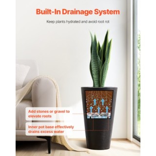 VEVOR Σετ 2 Ψηλών Στρογγυλών Γλαστρών 24 για Εσωτερικό/Εξωτερικό Χώ... VEVOR Σετ 2 Ψηλών Στρογγυλών Γλαστρών 24 για Εσωτερικό/Εξωτερικό Χώ...