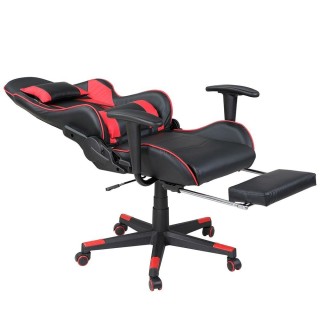 BAKAJI  Καρέκλα Πολυθρόνα Gaming Γραφείου Σπιτιού Ανακλινόμενη με Υ...