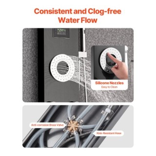 VEVOR Σύστημα Ντους Πύργου με Ανοξείδωτη Στήλη και Κεφαλή Βροχής FT... VEVOR Σύστημα Ντους Πύργου με Ανοξείδωτη Στήλη και Κεφαλή Βροχής FT...