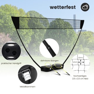 Costway Σετ Μπάντμιντον Υψηλής Ποιότητας με Φορητό Δίκτυ και Αξεσου...