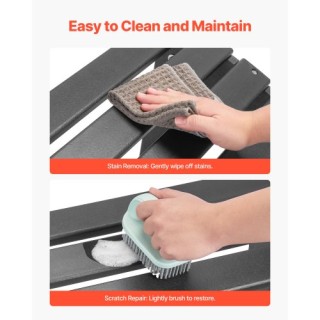 VEVOR Πτυσσόμενο Υποπόδιο Adirondack HDPE Μαύρο KZDADLDKTTBPJARZTV0 VEVOR Πτυσσόμενο Υποπόδιο Adirondack HDPE Μαύρο KZDADLDKTTBPJARZTV0