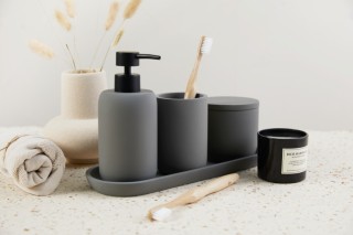 Σετ Αξεσουάρ Μπάνιου - Σαπουνιού 4 τεμαχίων - Γκρι 8720604882766 Li... Σετ Αξεσουάρ Μπάνιου - Σαπουνιού 4 τεμαχίων - Γκρι 8720604882766 Li...