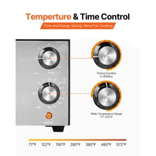 VEVOR Ηλεκτρικός Επιτραπέζιος Φούρνος Πίτσας 12 ιντσών, 1450W, Ρυθμ...