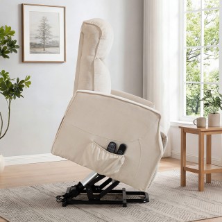HOMCOM Ηλεκτρική Πολυθρόνα Ανύψωσης – Χαλαρωτική Πολυθρόνα Μασάζ, Μ...
