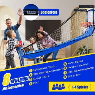 Costway Διπλό Παιχνίδι Μπάσκετ Arcade με 8 Λειτουργίες και Ηλεκτρο... Costway Διπλό Παιχνίδι Μπάσκετ Arcade με 8 Λειτουργίες και Ηλεκτρο...