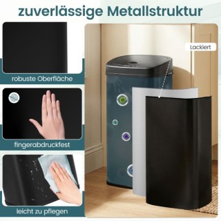 Costway Αυτόματος Κάδος Απορριμμάτων με Αισθητήρα & Δύο Ζώνες 68L, ...