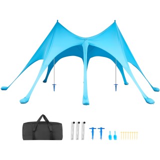 VEVOR Παραλία Σκηνή Αντηλιακή Προστασία UPF50+, Ύψος 2.8μ, 6.1 x 4μ...