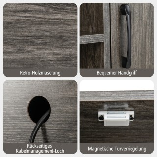 Costway  Βιομηχανικό Μπουφέ-Σερβίτσιο με Αποσπώμενη Κάβα και Μεταλλ...