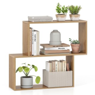 Costway Γεωμετρική Βιβλιοθήκη 3 Επιπέδων με 2 Κυβικά Διαμερίσματα α...