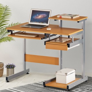 BAKAJI Πρακτικό Γραφείο 96 x 90 x 56 cm σε Δρυ και Ασημί 02838564 BAKAJI Πρακτικό Γραφείο 96 x 90 x 56 cm σε Δρυ και Ασημί 02838564