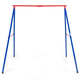 Costway  Ανθεκτική Μεταλλική Κούνια με Ρυθμιζόμενα Σχοινιά και Ανθε...