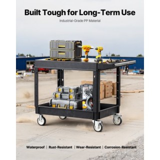 VEVOR Καρότσι Εξυπηρέτησης 2 Επιπέδων 550 lbs με Ρόδες DXSLSYTCDH2C...