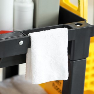 HOMCOM Καρότσι Καθαρισμού με 3 Ράφια με Γάντζους και Σάκο 100L 121x...