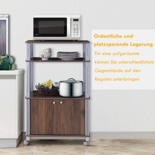 Ραφιέρα Κουζίνας 60 x 40 x 98 cm και Θέση για Φούρνο Μικροκυμάτ... Ραφιέρα Κουζίνας 60 x 40 x 98 cm και Θέση για Φούρνο Μικροκυμάτ...