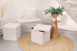 Σετ 3 Κουτιά Αποθήκευσης Teddy Λευκό  8720604886658  Lifa-Living