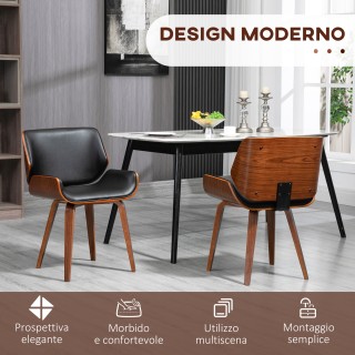 HOMCOM Σετ από 2 Καρέκλες Τραπεζαρίας Vintage Στυλ με Επένδυση από ... HOMCOM Σετ από 2 Καρέκλες Τραπεζαρίας Vintage Στυλ με Επένδυση από ...