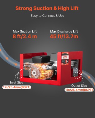 VEVOR Ηλεκτρική Αντλία Μεταφοράς Καυσίμου 16 GPM 60 L/min, 45 ft αν... VEVOR Ηλεκτρική Αντλία Μεταφοράς Καυσίμου 16 GPM 60 L/min, 45 ft αν...