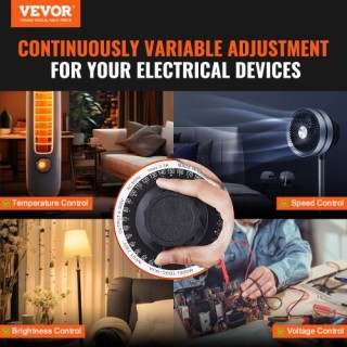 VEVOR  Μετασχηματιστής Τάσης 1000VA 3.3A 0-300V AC Ρυθμιστής CE KBB...