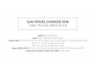 SWISSTEN Γρήγορος Φορτιστής GaN: 1x USB-C 35W PD και 1x USB-A 27W Q... SWISSTEN Γρήγορος Φορτιστής GaN: 1x USB-C 35W PD και 1x USB-A 27W Q...