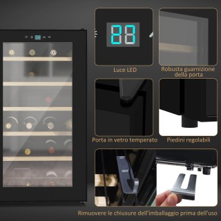 Συντηρητής Κρασιών για 24 μπουκάλια, Χωρητικότητα 65L, Έλεγχος θερμ... Συντηρητής Κρασιών για 24 μπουκάλια, Χωρητικότητα 65L, Έλεγχος θερμ...