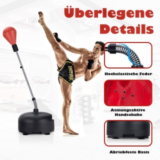 Costway Ρυθμιζόμενος Σάκος Πυγμαχίας 140-158 cm με Βάση - Ελεύθερος... Costway Ρυθμιζόμενος Σάκος Πυγμαχίας 140-158 cm με Βάση - Ελεύθερος...