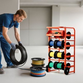 VEVOR Ράφι Καρούλι Σύρματος 11 Ράβδων για Βιομηχανική Ηλεκτρική Χρή...