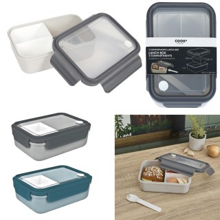 Φαγητοδοχείο με 3 Διαμερίσματα Πλαστικό 21 x 7,5 x 13 cm - Μπλε KA0... Φαγητοδοχείο με 3 Διαμερίσματα Πλαστικό 21 x 7,5 x 13 cm - Μπλε KA0...