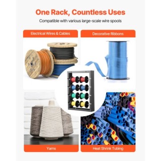 VEVOR Κρεμαστός Ράφι Καρούλια με 4 Ρυθμιζόμενους Ράβδους και Αντοχή...