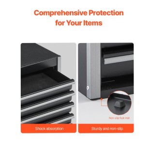 VEVOR Φορητή Μεταλλική Εργαλειοθήκη 8.6 ιντσών με 5 Συρτάρια CTSBXS...