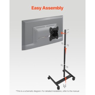 VEVOR Κινητό Τρόλεϊ Τηλεόρασης για Οθόνες 17-55 ιντσών έως 20 κιλά ...