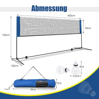 Costway Ρυθμιζόμενο δίχτυ μπάντμιντον με βάση και 2 φτερά σετ 420 ... Costway Ρυθμιζόμενο δίχτυ μπάντμιντον με βάση και 2 φτερά σετ 420 ...