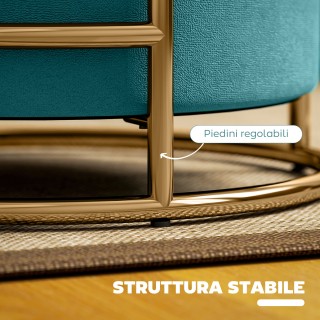 HOMCOM Στρογγυλό Βελούδινο Πουφ με Χώρο Αποθήκευσης 24L και Αποσπώμ... HOMCOM Στρογγυλό Βελούδινο Πουφ με Χώρο Αποθήκευσης 24L και Αποσπώμ...