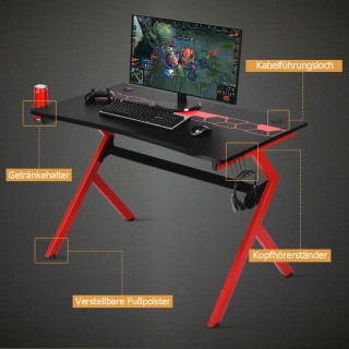 Costway Παιχνιδότραπέζι με ρυθμιζόμενα πόδια, θήκη ποτηριού και γάν...