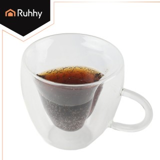 Ruhhy Θερμική κούπα 240ml με διπλά τοιχώματα και σχήμα καρδιάς 26906