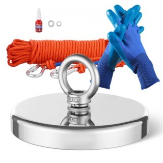 VEVOR Σετ Ισχυρού Μαγνήτη Ψαρέματος 1300 Λιβρών Μονής Όψης με Δύναμ...