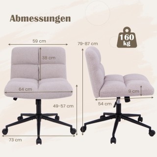 Costway Περιστρεφόμενη Καρέκλα Γραφείου με Ρόδες σε Ανοιχτό Γκρι Χρ... Costway Περιστρεφόμενη Καρέκλα Γραφείου με Ρόδες σε Ανοιχτό Γκρι Χρ...