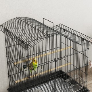 PawHut Κλουβί Πουλιών με 4 Πόρτες, 2 Μπολ, 2 Κοντάρια και Δίσκο, απ...