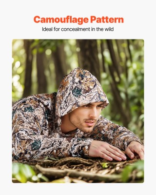 VEVOR Μέγεθος M Camo Ανδρικό Φούτερ με Κουκούλα, Αναπνεύσιμο, Γρήγο...