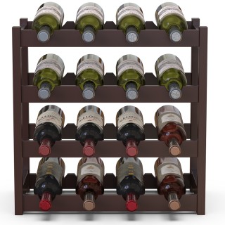 BAKAJI Καντινέτα Portavino από ξύλο μπαμπού καρυδιάς με 16 διαμερί... BAKAJI Καντινέτα Portavino από ξύλο μπαμπού καρυδιάς με 16 διαμερί...