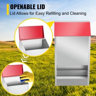 VEVOR Γαλβανισμένη Ταΐστρα Πουλερικών 30lbs Ανθεκτική και Αδιάβροχη...