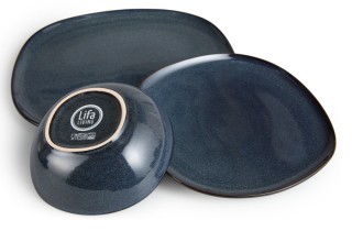 Σετ πιάτων Lott 18 τεμαχίων - Σκούρο Μπλε 8720604887259 Lifa-Living