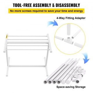 Ράφι Πετσέτας Πισίνας VEVOR, 5 Μπάρες, Λευκό, Ελεύθερης Στήριξης, Ε... Ράφι Πετσέτας Πισίνας VEVOR, 5 Μπάρες, Λευκό, Ελεύθερης Στήριξης, Ε...