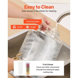 VEVOR Διανομέας Ποτών 8L Γυάλινος με Βάση 2 Τεμάχια για Πάρτι YLFPQ... VEVOR Διανομέας Ποτών 8L Γυάλινος με Βάση 2 Τεμάχια για Πάρτι YLFPQ...