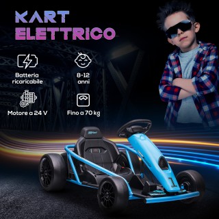 HOMCOM Ηλεκτρικό Go-Kart για Παιδιά 8-12 Ετών με Ψηλή Πλάτη και Ζών...