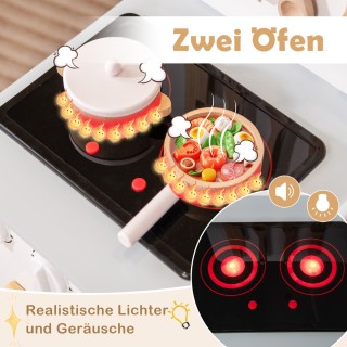 Costway Ξύλινη Παιδική Κουζίνα με Φώτα και Ήχους για Διαδραστικό Πα... Costway Ξύλινη Παιδική Κουζίνα με Φώτα και Ήχους για Διαδραστικό Πα...