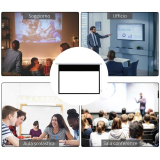 Κάλυμμα HOMCOM 100 ιντσών προβολέα με τηλεχειριστήριο, από PVC και ...