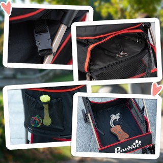 PawHut Καροτσάκι για Σκύλους Μετατρέψιμο με 2 Λουριά και Μαξιλάρι, ... PawHut Καροτσάκι για Σκύλους Μετατρέψιμο με 2 Λουριά και Μαξιλάρι, ...