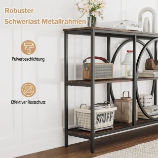 Κονσόλα Τραπέζι με Μεταλλικό Πλαίσιο 3 Επιπέδων με Αποθηκευτικό Χώρ... Κονσόλα Τραπέζι με Μεταλλικό Πλαίσιο 3 Επιπέδων με Αποθηκευτικό Χώρ...