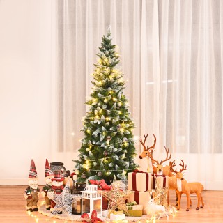 Costway Ρεαλιστικό Χριστουγεννιάτικο Δέντρο Slim Pencil 180 εκ ύψος...